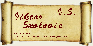 Viktor Smolović vizit kartica